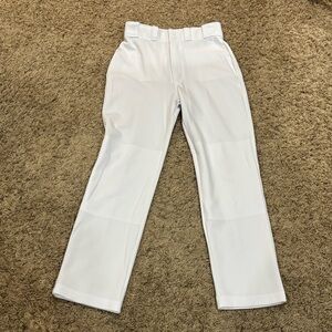 Youth Rawlings White Baseball Pants with Black Logo